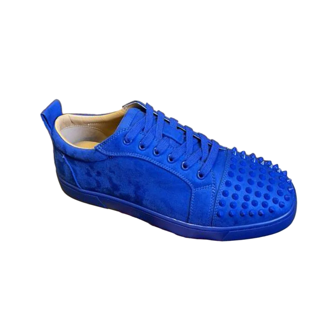 LOUB Blue Suede Spikes
